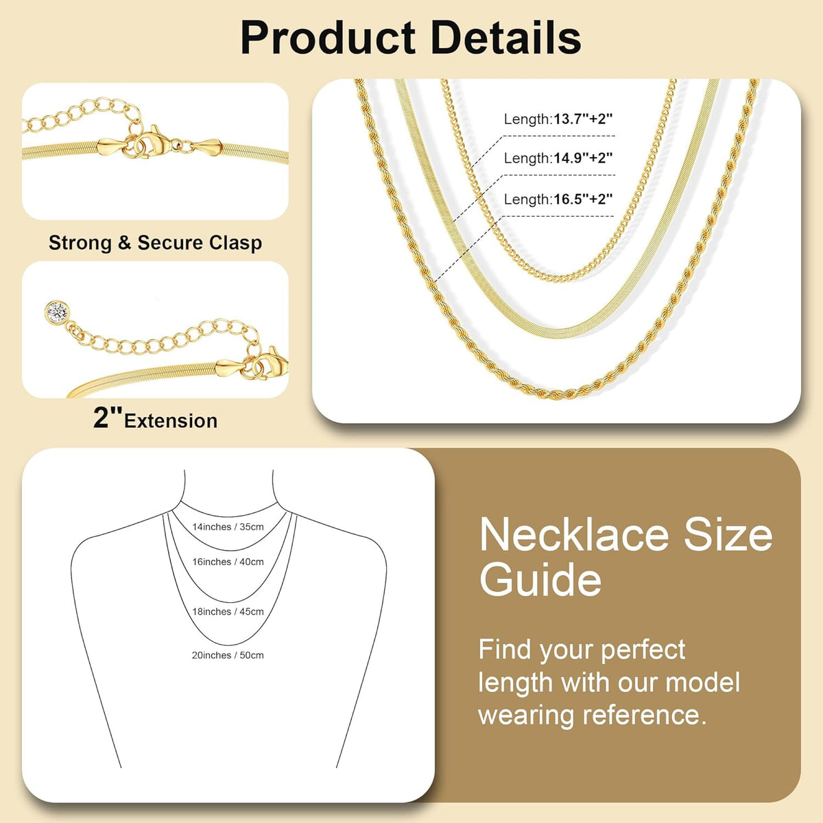 Layered Necklace Set for Women Stackable