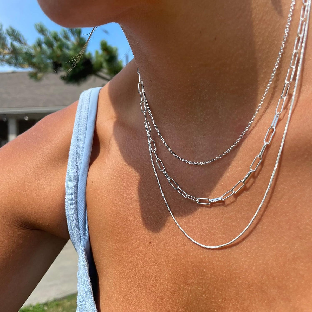 Layered Necklace Set for Women Stackable