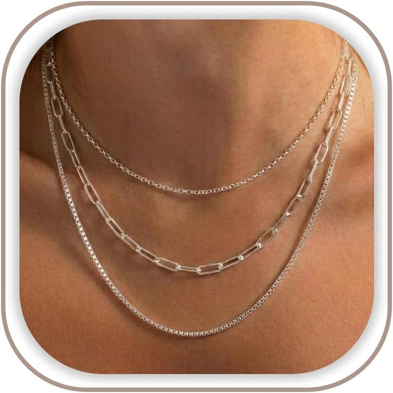 Layered Necklace Set for Women Stackable
