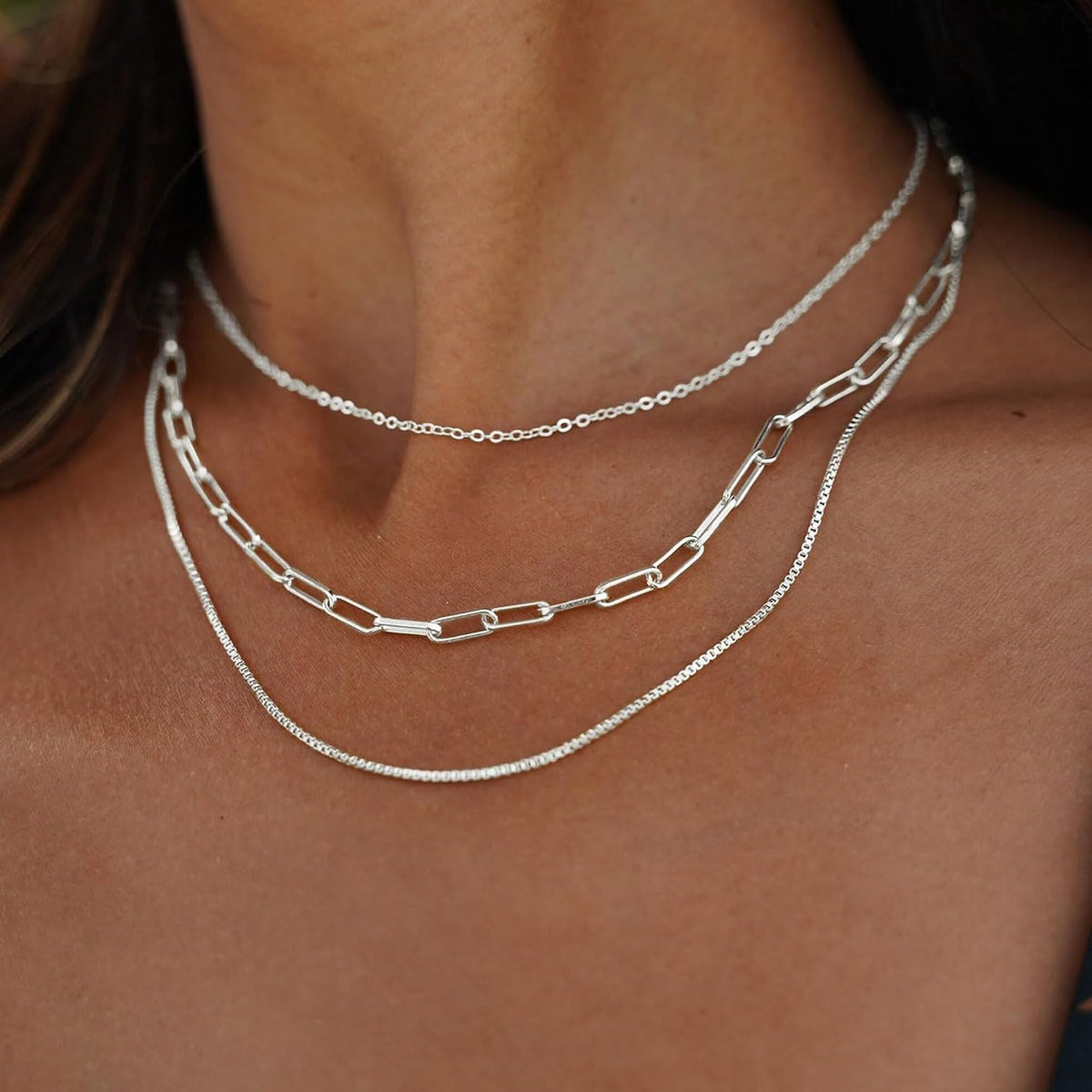 Layered Necklace Set for Women Stackable