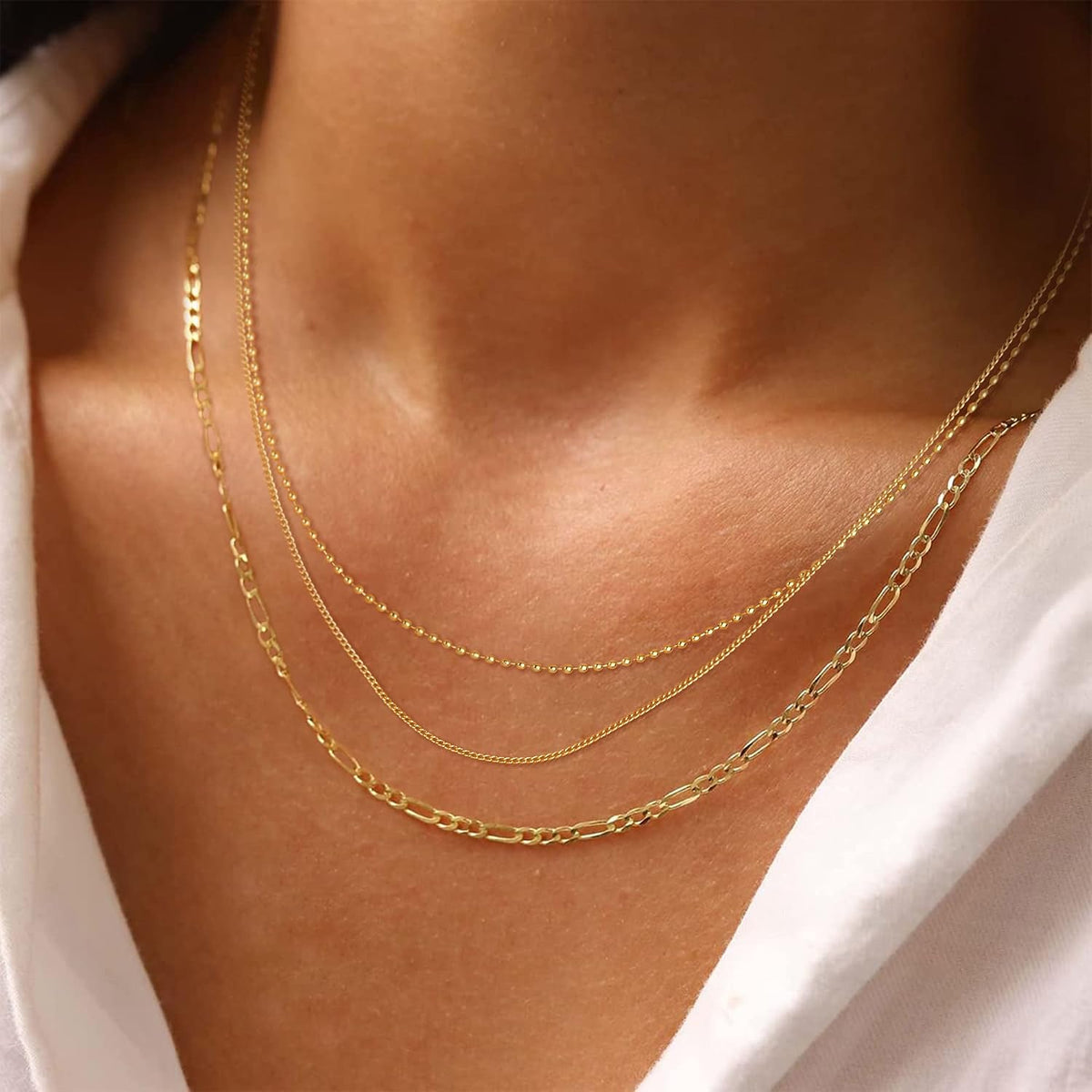 Layered Necklace Set for Women Stackable