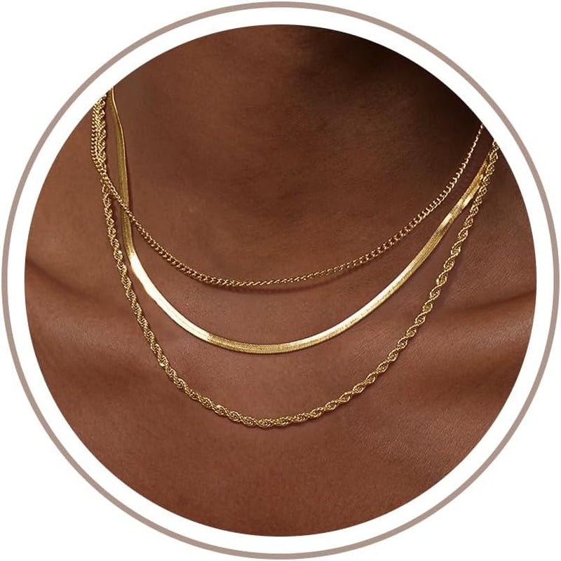 Layered Necklace Set for Women Stackable
