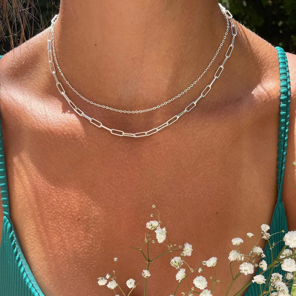 Layered Necklace Set for Women Stackable