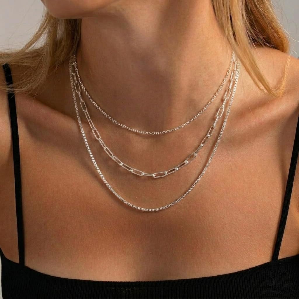 Layered Necklace Set for Women Stackable