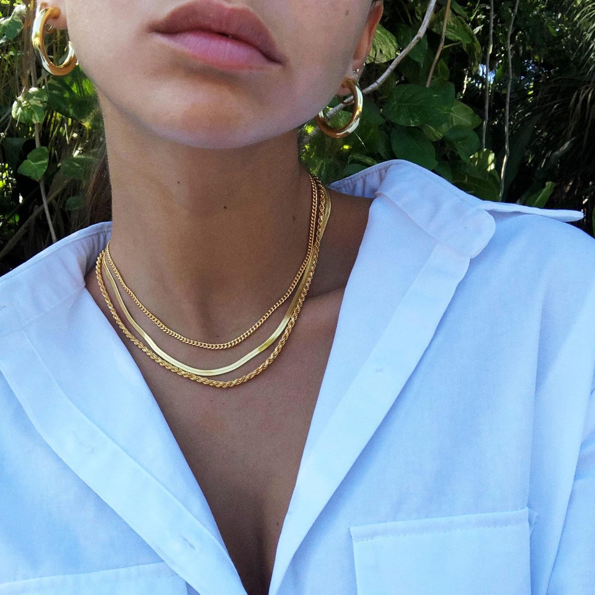 Layered Necklace Set for Women Stackable