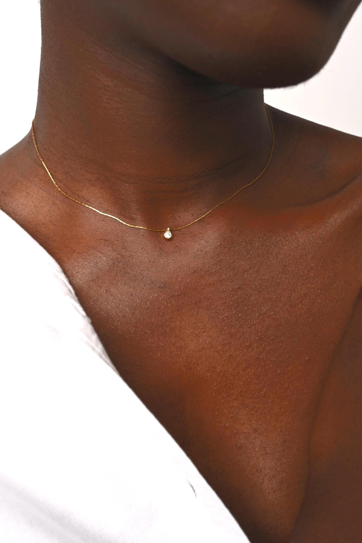 Dainty Diamond Choker: Minimalist Gold Necklace